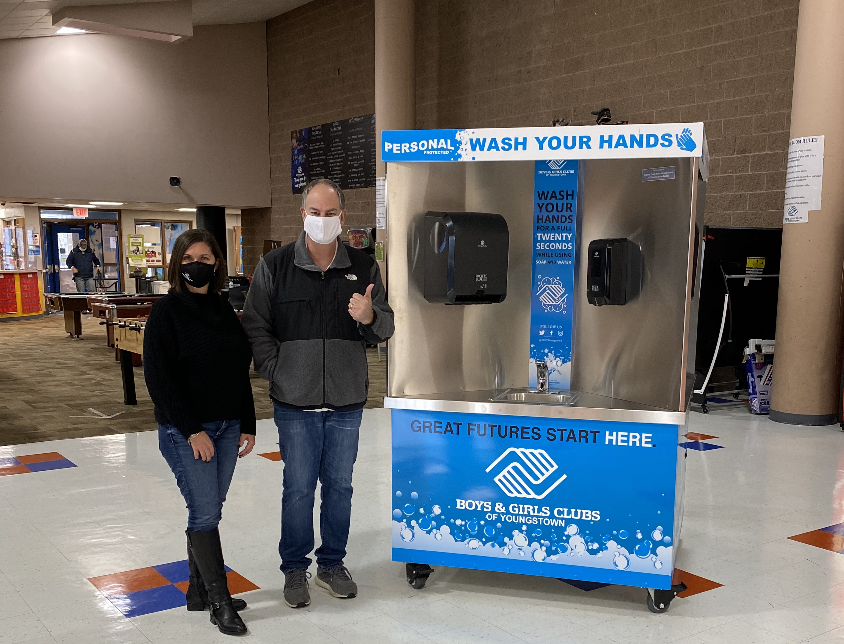 Personal Protected Delivers Hand Washing Station to Boys & Girls Club